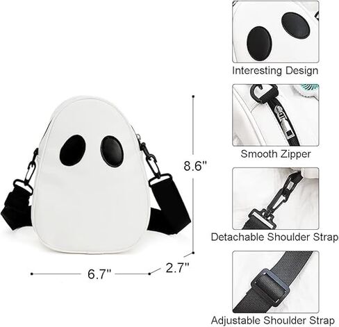 Halloween Ghost Bag Purse Novelty Crossbody Bag Shoulder Bag Holiday Party Gift Candy Bag for Boys Girls in Kuwait