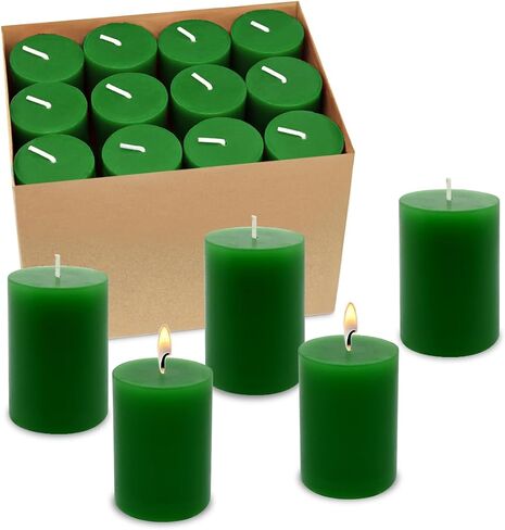 12 Hours Votive Candles, 24 Packs Unscented White 2.0 inch Wax Candles for Wedding, Party, Holiday & Home Decor, 1.5" W x 2.0" H in Saudi Arabia