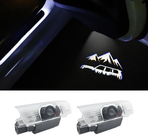 2 PCS LED Car Door Logo Lights Compatible for GX550 (J250) 2024-present Courtesy Projector Laser Welcome Lamp Puddle Lights Kit Car Accessories (Mountain, GX550 (J250) 2024-present) in Kuwait