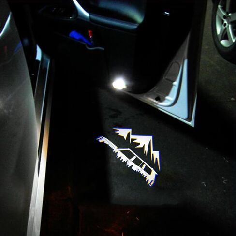 2 PCS LED Car Door Logo Lights Compatible for GX550 (J250) 2024-present Courtesy Projector Laser Welcome Lamp Puddle Lights Kit Car Accessories (Mountain, GX550 (J250) 2024-present) in Kuwait