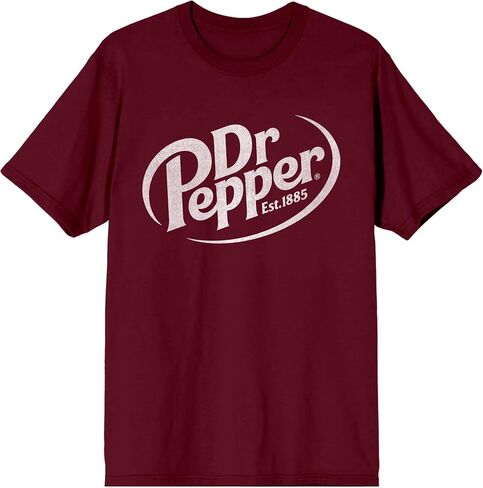 Bioworld Dr. Pepper Logo Adult Maroon T-Shirt and Black Sleep Pajama Pant Set in Saudi Arabia