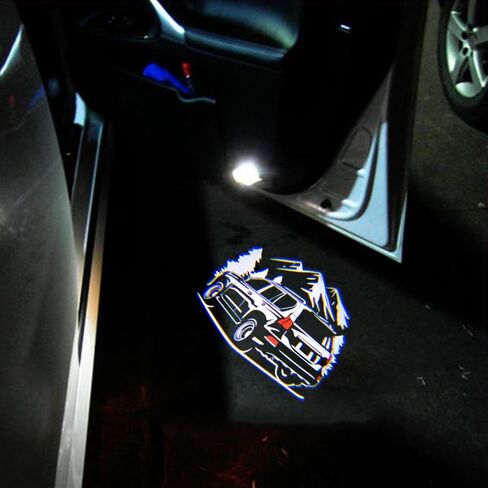 2 PCS LED Car Door Logo Lights Compatible for GX550 (J250) 2024-present Courtesy Projector Laser Welcome Lamp Puddle Lights Kit Car Accessories (Mountain, GX550 (J250) 2024-present) in Kuwait