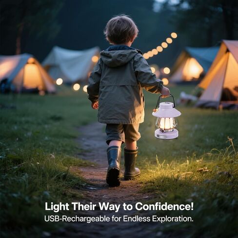 V.C Formark Retro Snail Kids Lantern - Premium Violet USB ضوء التخييم القابل لإعادة الشحن ، وضوء ليلي قابلاً للخلاف 3 ألوان مع خطاف خيمة ، آمن داخلي في الهواء الطلق لغرفة النوم/الهدايا (أساسيات الأطفال) in Saudi Arabia