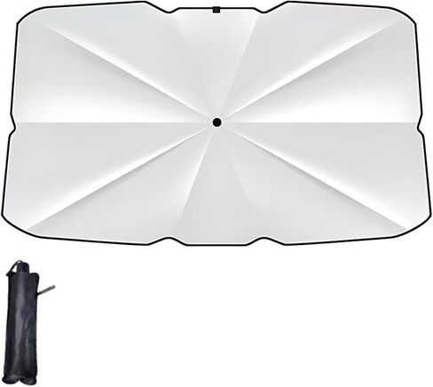 Car Windshield Sunshade Umbrella, Portable Auto Interior Front Window Heat Insulation Protector Cover, Vehicle UV Rays Blocker Camping Accessory Keep Car Cool for SUV, Sedan (Small) in Saudi Arabia