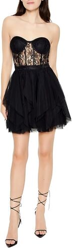 Forever 21 Women's Lace & Tulle Bustier Mini Dress in Saudi Arabia