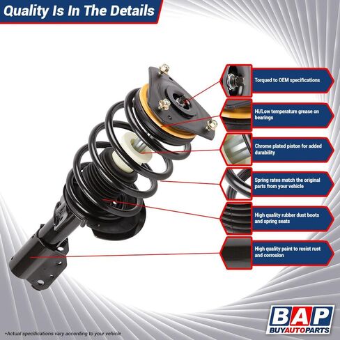 Pair Front Left RIght Shocks Struts w/Spring For Volkswagen VW Tiguan 2009 2010 2011 2012 2013 2014 2015 2016 2017 - BuyAutoParts 75-877332C New in Saudi Arabia