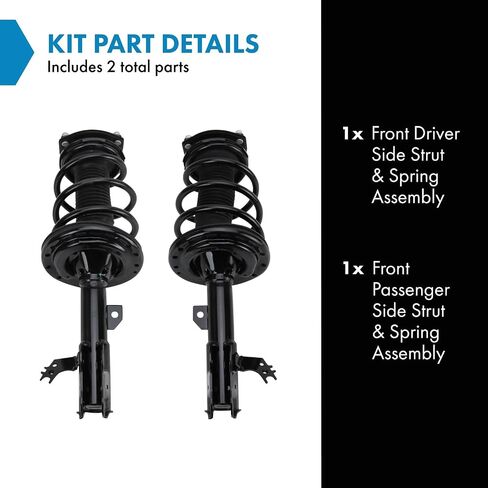 TRQ Front Strut & Coil Spring Assembly Set Driver & Passenger Sides Compatible with 13-18 Toyota Avalon in Saudi Arabia