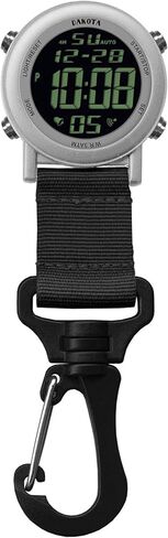 Dakota Light Digital Backpacker, Clip Watch, Alarm, Fob Watch, Timer and Dual Time Watch, Outdoor Gifts for Men and Women, Use for Fishing and More, Tactical Digital Watch, Clip On Watch in Kuwait