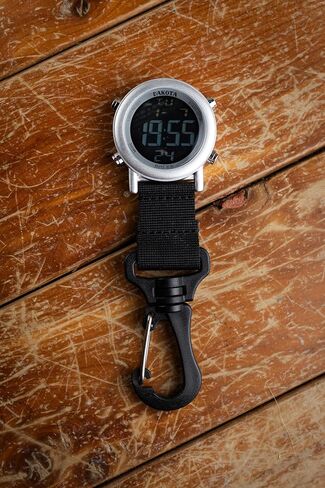 Dakota Light Digital Backpacker, Clip Watch, Alarm, Fob Watch, Timer and Dual Time Watch, Outdoor Gifts for Men and Women, Use for Fishing and More, Tactical Digital Watch, Clip On Watch in Kuwait