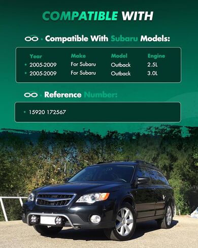 SCITOO - Rear Complete Strut & Coil Spring Assembly Fits 2005 2006 2007 2008 2009 for Subaru Outback with 15920 172567 - Set of 2 in Saudi Arabia