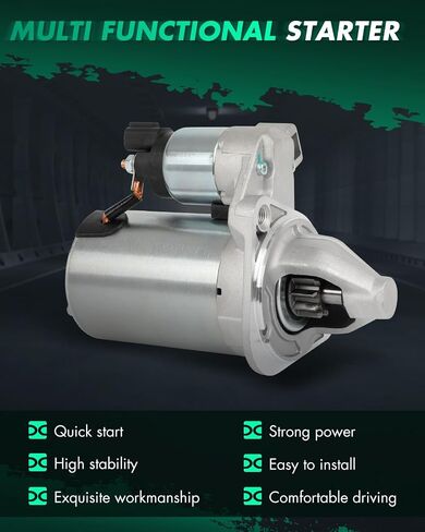 SCITOO Starter Motor fit for Hyundai for Elantra 1.6L 2017-2020,for Hyundai for Elantra GT 1.6L 2018-2020,for Hyundai for Kona 1.6L 2018-2021 Replacement Starter 16038 in Saudi Arabia