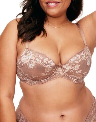 Adore Me Chelsi Unlined Demi Bra - Seductive Two-Toned Lace Underwire with Convertible Straps - Sizes 30A-38D in Kuwait