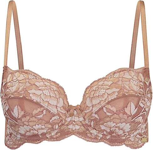 Adore Me Chelsi Unlined Demi Bra - Seductive Two-Toned Lace Underwire with Convertible Straps - Sizes 30A-38D in Kuwait