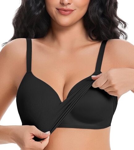 HACI Bra for Women Seamless V Neck Full Coverage Multiway Wirefree Plus Size Support Everyday Bralettes in Saudi Arabia