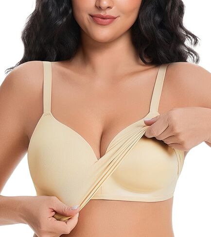 HACI Bra for Women Seamless V Neck Full Coverage Multiway Wirefree Plus Size Support Everyday Bralettes in Saudi Arabia