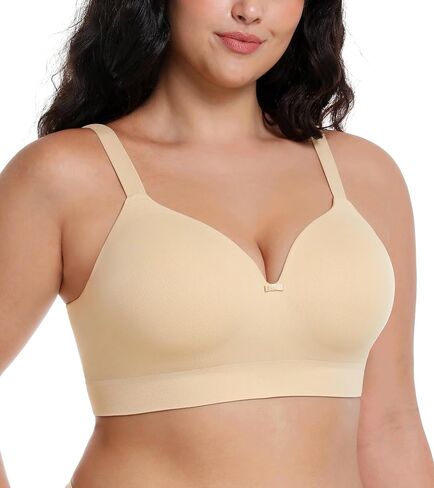 HACI Bra for Women Seamless V Neck Full Coverage Multiway Wirefree Plus Size Support Everyday Bralettes in Saudi Arabia
