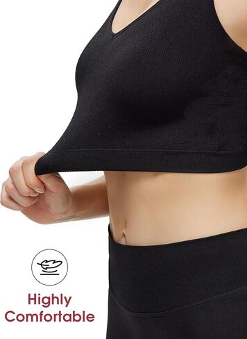 NANJI Seamless Sports Bra for Women - Padded Racerback Y Bra Low Impact Removable Pad for Fitness Gym Yoga Workout Top in Saudi Arabia