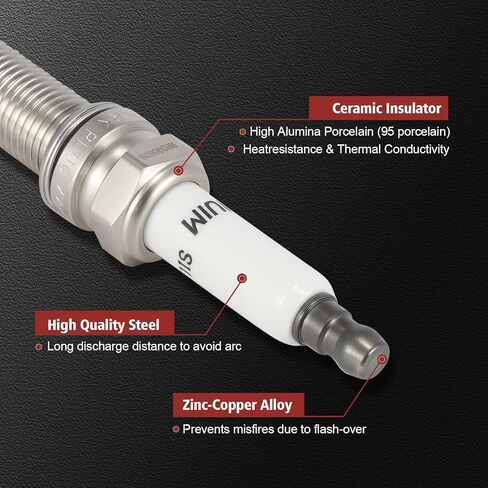 حزمة ملف الإشعال UF817 وشمعات إشعال إيريديوم بلاتينيوم مجموعة من 4 قطع متوافقة مع Hyundai Elantra Tucson Sonata Kia Forte Soul 2015-2022 1.6L L4 يستبدل #GN10910 in Kuwait