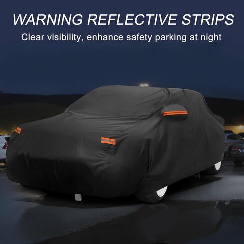 X AUTOHAUX Car Cover Outdoor Waterproof Sun Rain Snow Hail Protection with Left Side Door Zipper 210D-PU for Mazda MX-5 Miata in Saudi Arabia