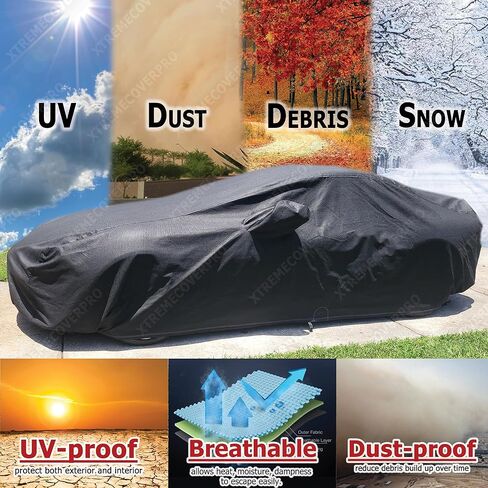 Car Cover fits 1988 1989 1990 1991 1992 1993 1994 1995 1996 1997 1998 Ford Mustang XTREMECOVERPRO PRO Plus Series Grey in Kuwait