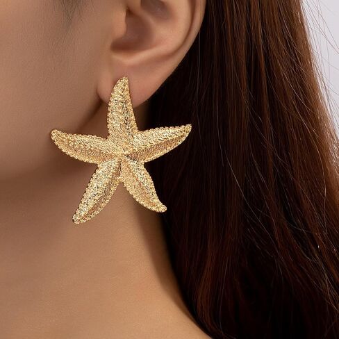 Starfish Earrings Beach Jewelry for Women Seashell Cowrie Puka Shell Earrings for Women Beach Earrings Ocean Jewlery in Kuwait