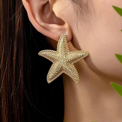 Starfish Earrings Beach Jewelry for Women Seashell Cowrie Puka Shell Earrings for Women Beach Earrings Ocean Jewlery in Kuwait