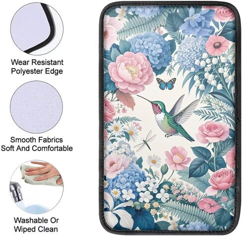 غطاء وحدة التحكم المركزية للسيارة من Hummingbird Cherry Blossom، وسادة غطاء مسند ذراع السيارة على الموضة، مناسب عالمي لسيارة السيدان والشاحنة وسيارات الدفع الرباعي in Kuwait