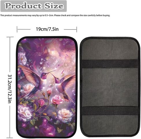 غطاء وحدة التحكم المركزية للسيارة من Hummingbird Cherry Blossom، وسادة غطاء مسند ذراع السيارة على الموضة، مناسب عالمي لسيارة السيدان والشاحنة وسيارات الدفع الرباعي in Kuwait