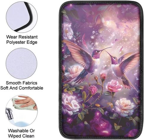 غطاء وحدة التحكم المركزية للسيارة من Hummingbird Cherry Blossom، وسادة غطاء مسند ذراع السيارة على الموضة، مناسب عالمي لسيارة السيدان والشاحنة وسيارات الدفع الرباعي in Kuwait