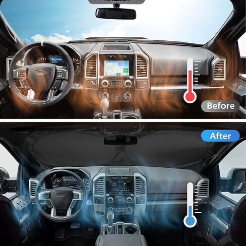 Car Windshield Sun Shade for 2002-2008 Dodge Ram 1500 Quad Cab,Full-Size Foldable Front Sun Shade, Foldable Window Sunshade Block UV Rays and Sun Heat in Saudi Arabia