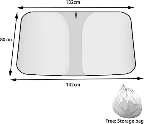 Car Windshield Sun Shade for 2002-2008 Dodge Ram 1500 Quad Cab,Full-Size Foldable Front Sun Shade, Foldable Window Sunshade Block UV Rays and Sun Heat in Saudi Arabia