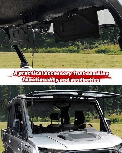PP Sun Visors for Polaris Ranger XD 1500 Premium/Northstar 2024 2025 Accessories, 135° Adjustable Foldable Anti-Glare Thick Sun Shield Shade Blockers Panels, Replace OEM #2890571, 2PCS in Saudi Arabia