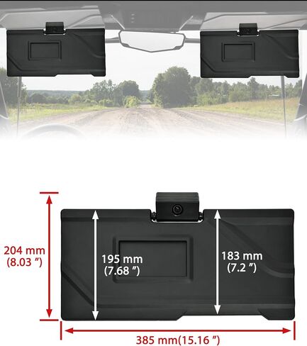 PP Sun Visors for Polaris Ranger XD 1500 Premium/Northstar 2024 2025 Accessories, 135° Adjustable Foldable Anti-Glare Thick Sun Shield Shade Blockers Panels, Replace OEM #2890571, 2PCS in Saudi Arabia