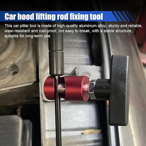 Car Hood Prop Struts Clamp, Anti-Slip Vehicle Trunk Lift Support Retaining Clip, Automotive Tailgate Hatch Stay Holder Piston Stop Tool, Auto Liftgate Stopper Strut Shock Holder (Black, 2PCS) in Kuwait