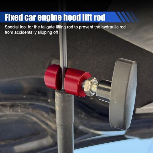 Car Hood Prop Struts Clamp, Anti-Slip Vehicle Trunk Lift Support Retaining Clip, Automotive Tailgate Hatch Stay Holder Piston Stop Tool, Auto Liftgate Stopper Strut Shock Holder (Black, 2PCS) in Kuwait