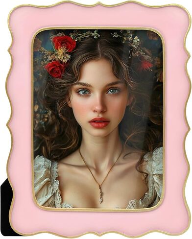 4x6 Vintage Picture Frame, Ornate Antique Photo Frames with with Glass Front, Elegant Picture Frame for for Wall or Tabletop Display, Gift ldeas for Home Decor (Pink Gold) in Kuwait