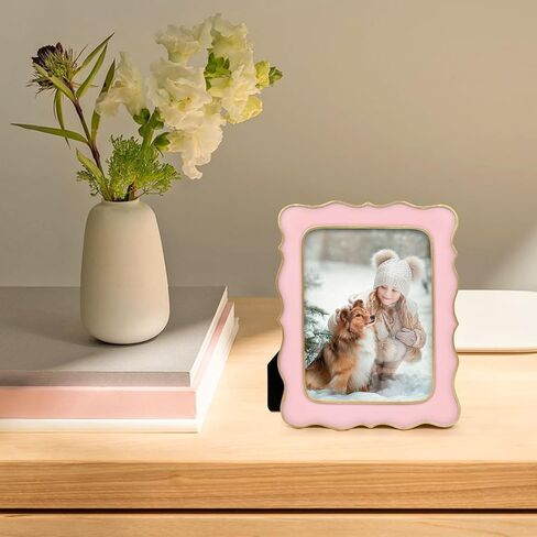 4x6 Vintage Picture Frame, Ornate Antique Photo Frames with with Glass Front, Elegant Picture Frame for for Wall or Tabletop Display, Gift ldeas for Home Decor (Pink Gold) in Kuwait