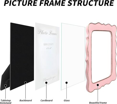 4x6 Vintage Picture Frame, Ornate Antique Photo Frames with with Glass Front, Elegant Picture Frame for for Wall or Tabletop Display, Gift ldeas for Home Decor (Pink Gold) in Kuwait