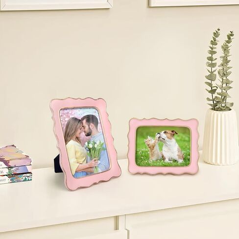 4x6 Vintage Picture Frame, Ornate Antique Photo Frames with with Glass Front, Elegant Picture Frame for for Wall or Tabletop Display, Gift ldeas for Home Decor (Pink Gold) in Kuwait
