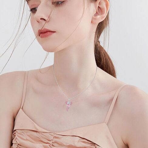 Raccoon Necklace for Women Men 925 Sterling Silver Red Panda Pendant Necklace Animal Jewelry for Wife in Kuwait