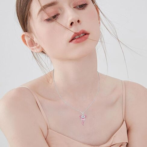 Raccoon Necklace for Women Men 925 Sterling Silver Red Panda Pendant Necklace Animal Jewelry for Wife in Kuwait