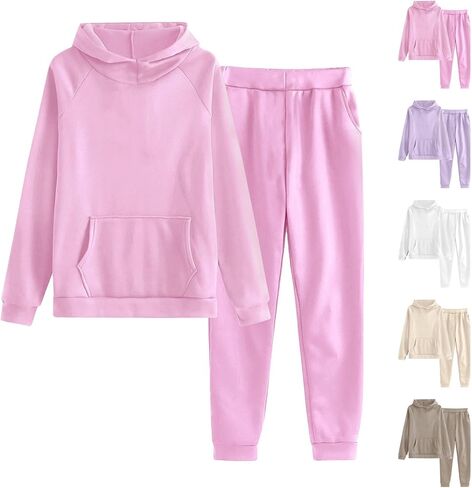 TANGNADE Jogger Sets for Women 2 Piece Plus Size Fall Sweatsuits Lounge Matching Hoodie Set Travel Tracksuits Winter Clothes in Saudi Arabia