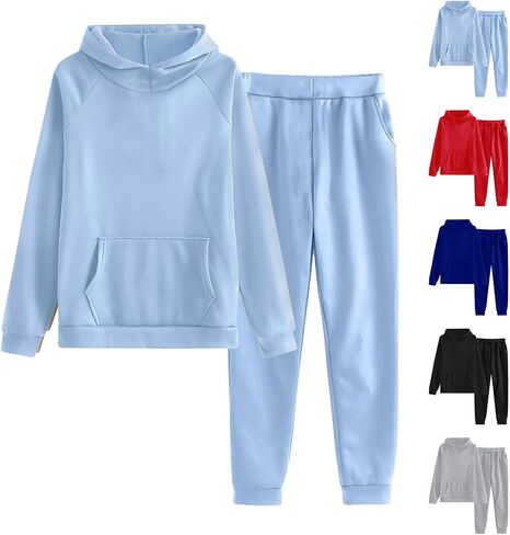 TANGNADE Jogger Sets for Women 2 Piece Plus Size Fall Sweatsuits Lounge Matching Hoodie Set Travel Tracksuits Winter Clothes in Saudi Arabia