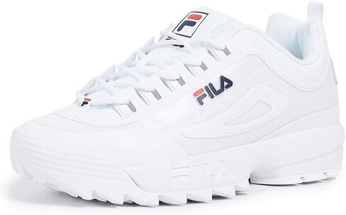 حذاء Fila الرجالي Disruptor II بدون خياطة أبيض/كحلي/أحمر 10 in Saudi Arabia