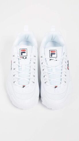 حذاء Fila الرجالي Disruptor II بدون خياطة أبيض/كحلي/أحمر 10 in Saudi Arabia