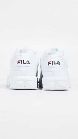 حذاء Fila الرجالي Disruptor II بدون خياطة أبيض/كحلي/أحمر 10 in Saudi Arabia