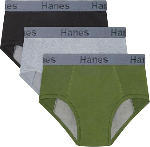 Hanes Boys Nighttime Underwear Pack, 3-Pack, Confident Nights Boy's Overnight Underwear, Kids' Leakproof Underpants in Saudi Arabia