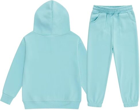 jeecoin Girls Boys Tracksuit Athletic Sweatsuits Pullover Hoodie 2 Pieces Kids Sweatshirt and Jogger Sweatpants Outfits Set in Kuwait