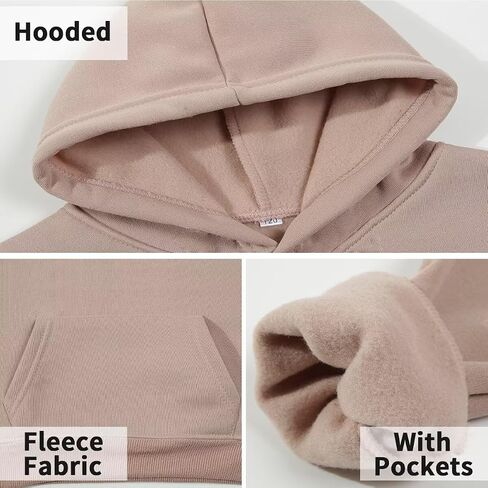jeecoin Girls Boys Tracksuit Athletic Sweatsuits Pullover Hoodie 2 Pieces Kids Sweatshirt and Jogger Sweatpants Outfits Set in Kuwait