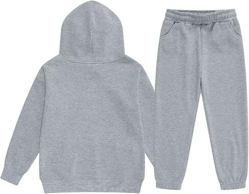 jeecoin Girls Boys Tracksuit Athletic Sweatsuits Pullover Hoodie 2 Pieces Kids Sweatshirt and Jogger Sweatpants Outfits Set in Kuwait